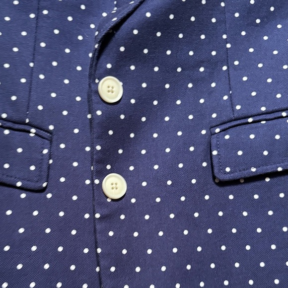 Banana Republic Blue and White Polka Dot Blazer size 8 - Picture 9 of 13